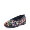 Ebonie Slippers - Black Floral
