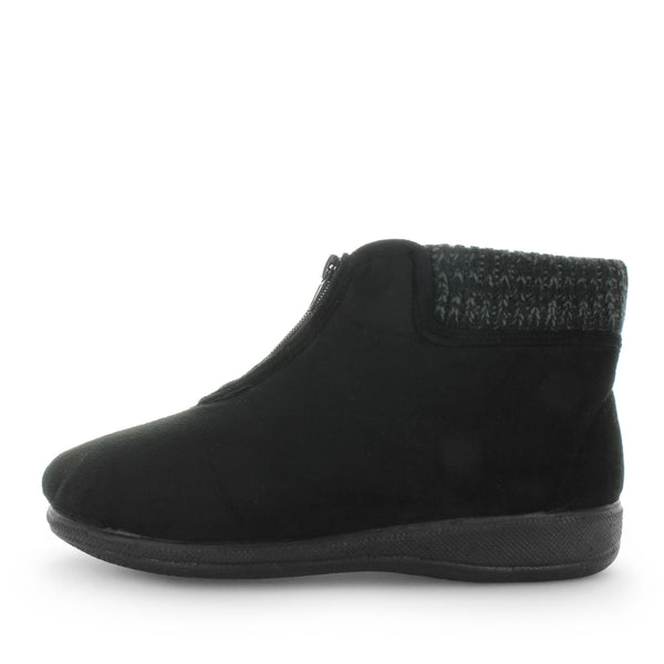 Eclaire Bootie Slippers - Black