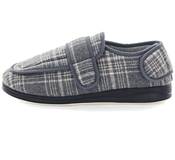 Edison Slippers - Grey Check