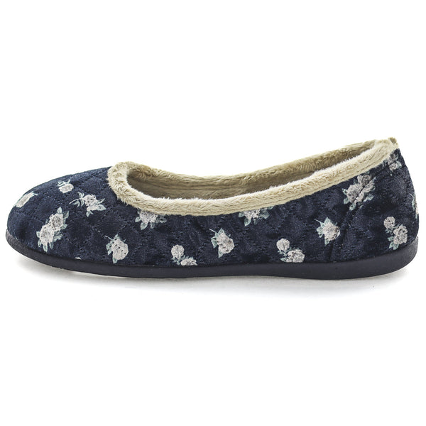 Elgin Slippers - Black Floral
