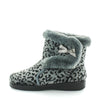 Ellidy Bootie Slippers - Grey Leopard