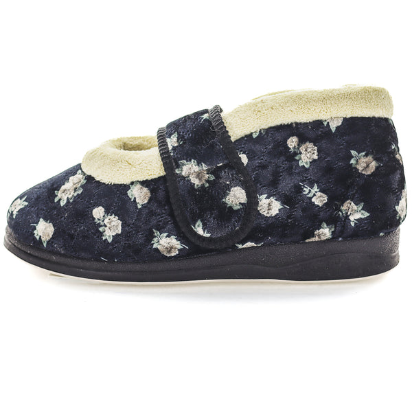 Emee Slippers - Black Floral