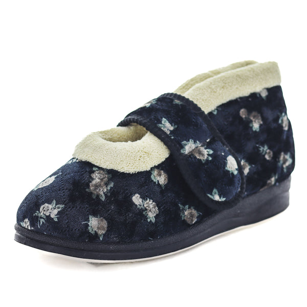 Emee Slippers - Black Floral