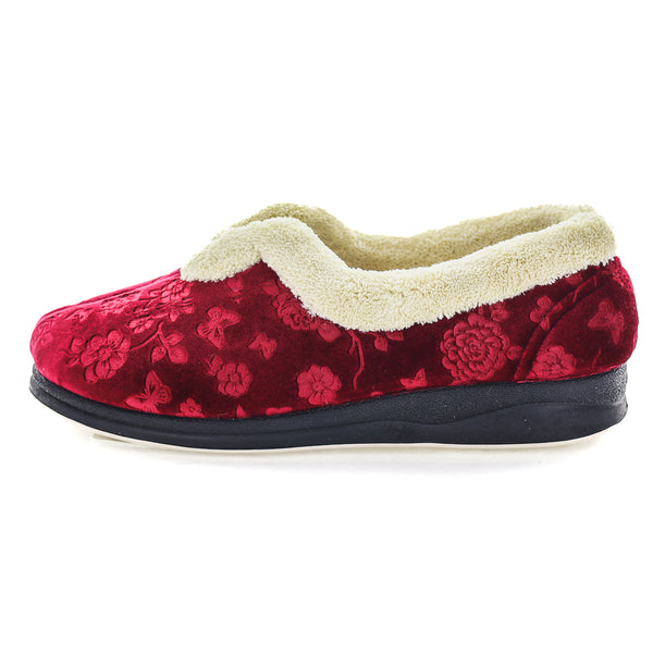 Eriana Slippers - Red Embossed