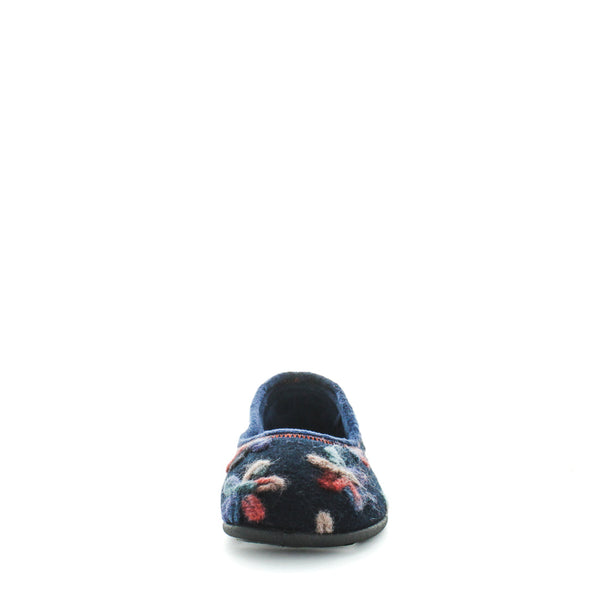Espera Slippers - Navy Embroidery