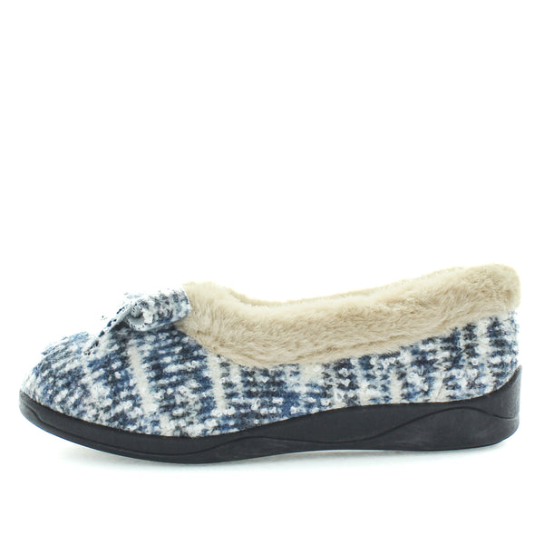 Electra Slippers - Blue Knit