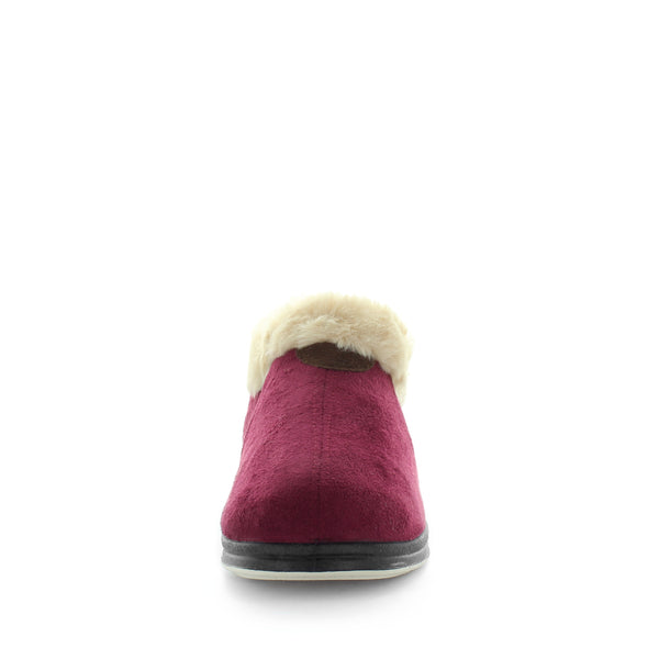 Elivia Bootie Slippers - Burgundy