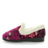 Emille Slippers - Burgundy Embroidery