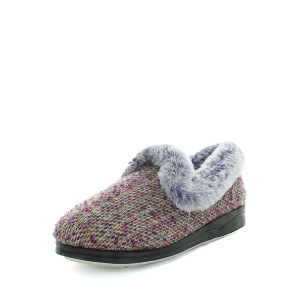 Emille Slippers - Purple Knit