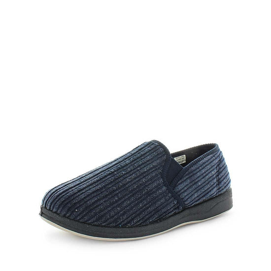 The best classic mens slipper, Eden by panda slippers. A slip on style slipper with soft materials and comfy fit design for indoor wear. - panda slippers - mens comfort slippers - padded foot