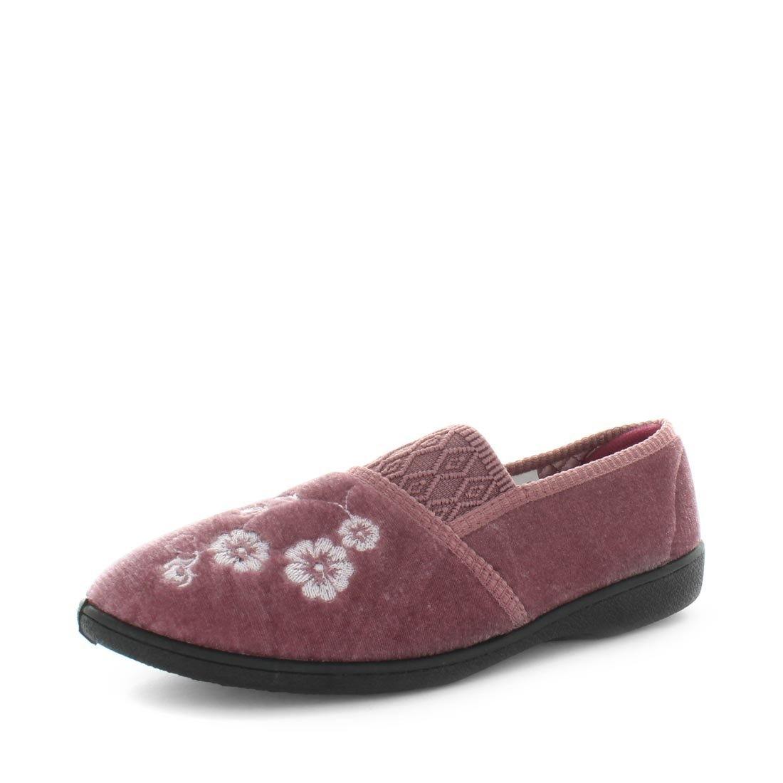 Elsah 3 by panda slippers - comfort steady womens slippers with floral printed deigned upper. comfort footbed and steady sole - womens slippers - indoor slippers - outdoor slippers - panda slippers