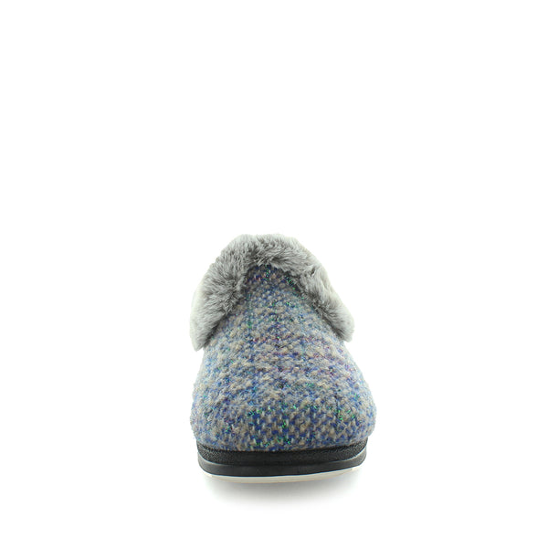 Emille Slippers - Blue Knit