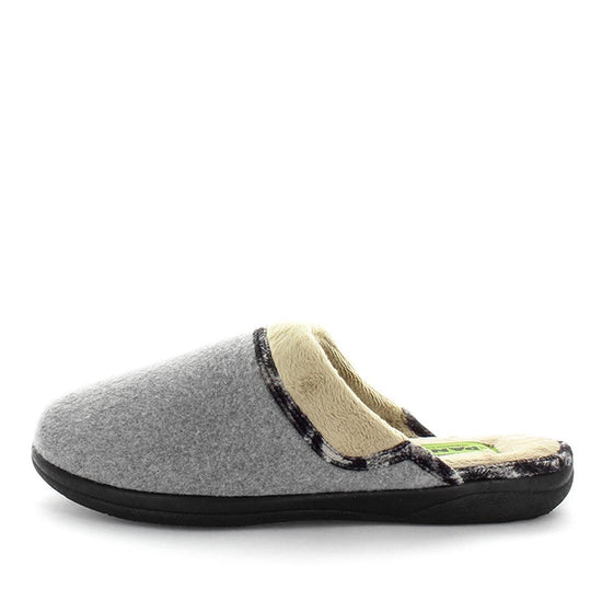 womens slippers - Grey engel slipper, by panda Slippers. A scuff style slipper with a soft, warm lining and sock and extra comfortable fit
