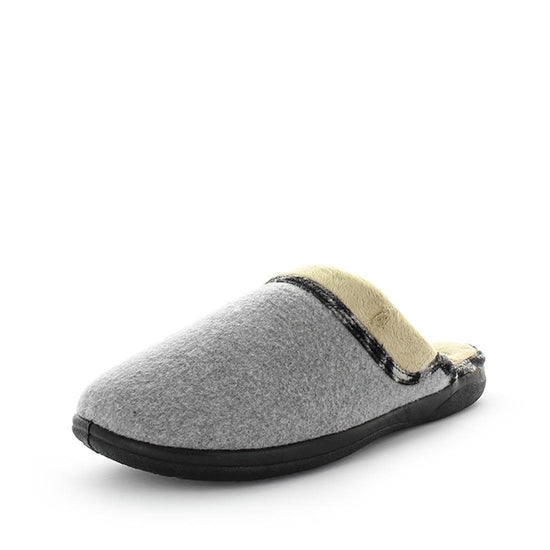 womens slippers - Grey engel slipper, by panda Slippers. A scuff style slipper with a soft, warm lining and sock and extra comfortable fit