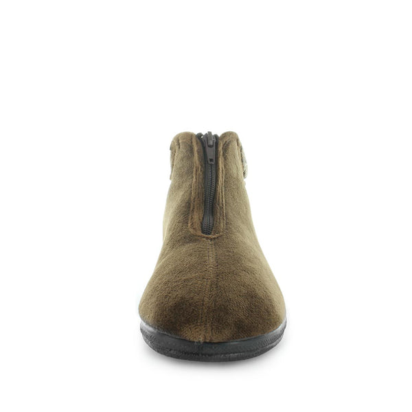 Eclaire Bootie Slippers - Brown