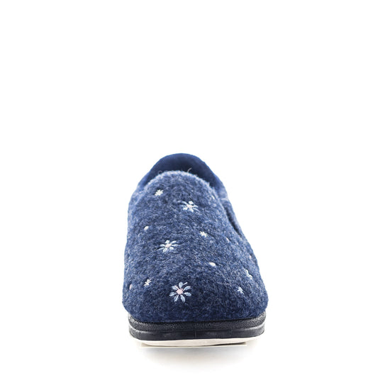 Eleanor STEPPINS Slippers - Navy Flower