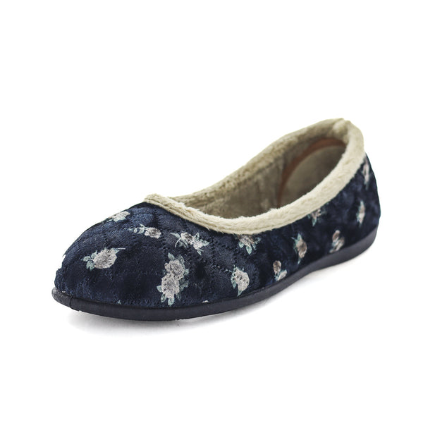 Elgin Slippers - Black Floral