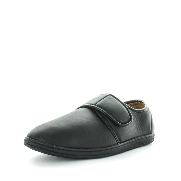 Elton Slippers - Black Smooth