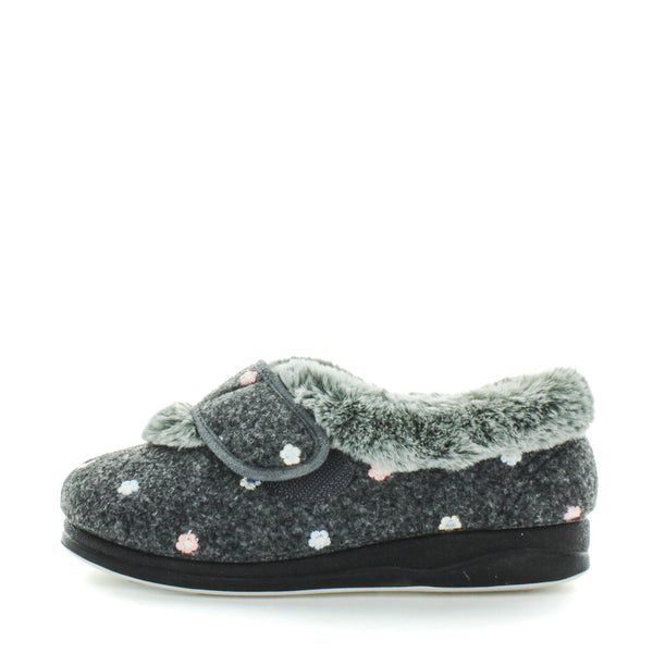 Emee Slippers - Grey Floral