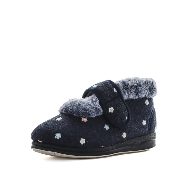 Emee Slippers - Navy Floral