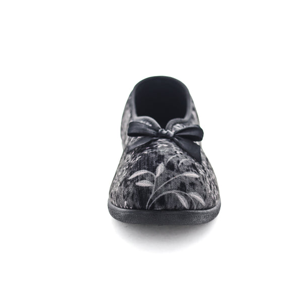 Emilia Slippers - Black Floral