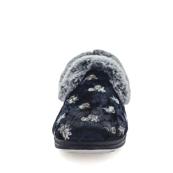 Emille Slippers - Black Floral