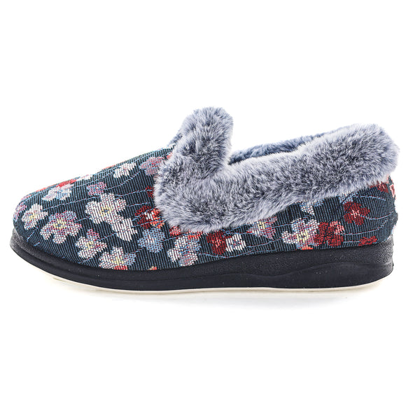 Emille Slippers - Blue Floral