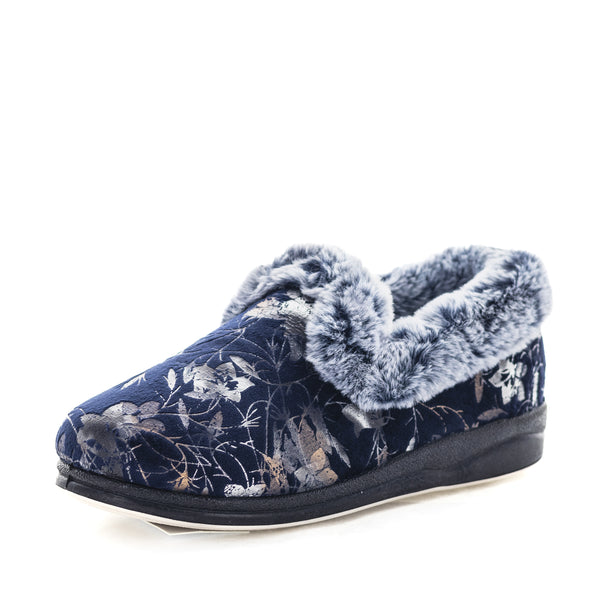 Emille Slippers - Navy Print