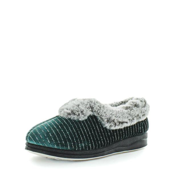 Eriana Women's Slippers - Green Metallic