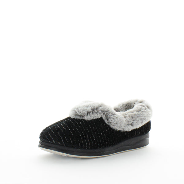 Eriana Slippers - Black Metallic