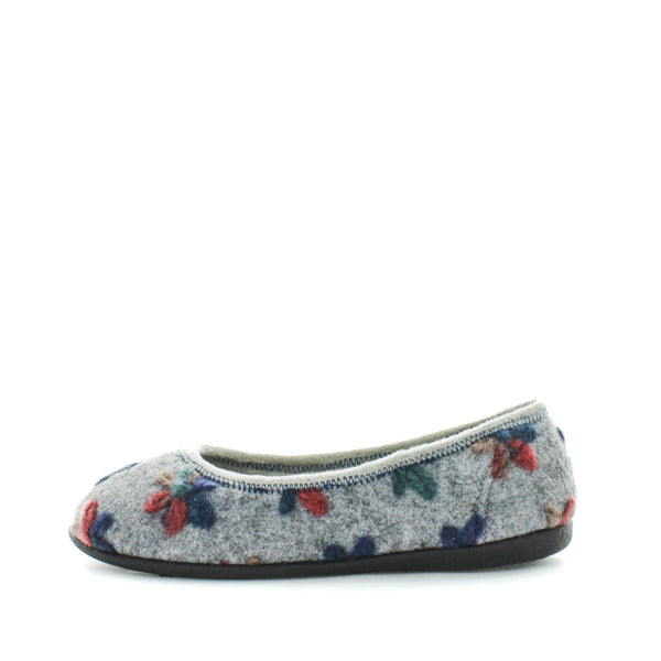 Espera Slippers - Light Grey Embroidery