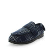 Edison Slippers - Navy Blue Check