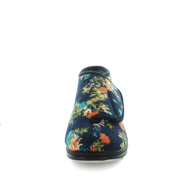 Efran Bootie Slippers - Navy Floral