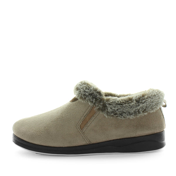 Elivia Bootie Slippers - Taupe