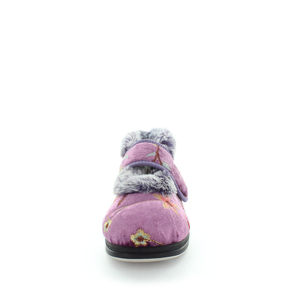 Emee Slippers - Lilac Embroidery