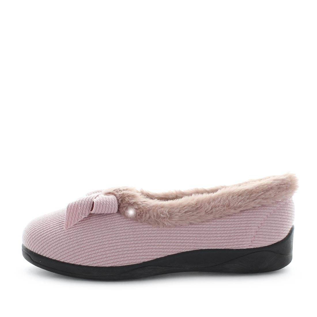 Load image into Gallery viewer, Electra by panda slippers, women&amp;#39;s slippers, women&amp;#39;s comfort slippers, Ballet slippers with a cute bow like feature, warm lining and sock with a flexible and durable outsole. women&amp;#39;s comfort warm slippers, ladies slippers
