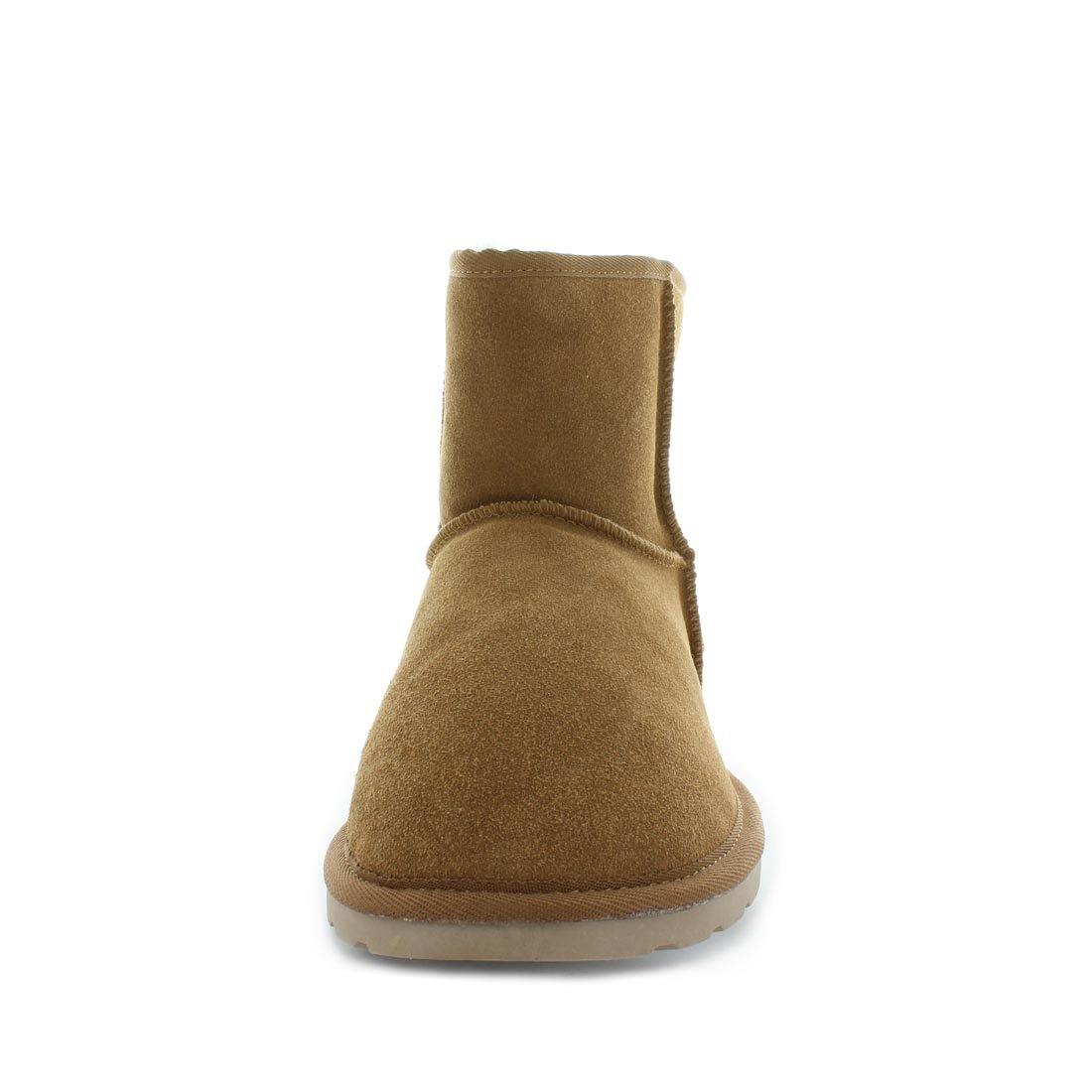 New Women's Men's Grey Natural Sheep Wool Snug Slippers Hard  Rubber Sole Boots | eBay