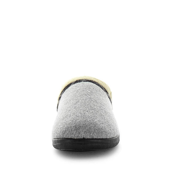Load image into Gallery viewer, womens slippers - Grey engel slipper, by panda Slippers. A scuff style slipper with a soft, warm lining and sock and extra comfortable fit
